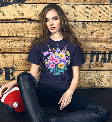 Neon Pastel Wildflower Women’s T-Shirt
