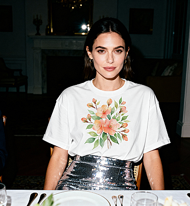 Peach Blossom Floral Women’s T-Shirt